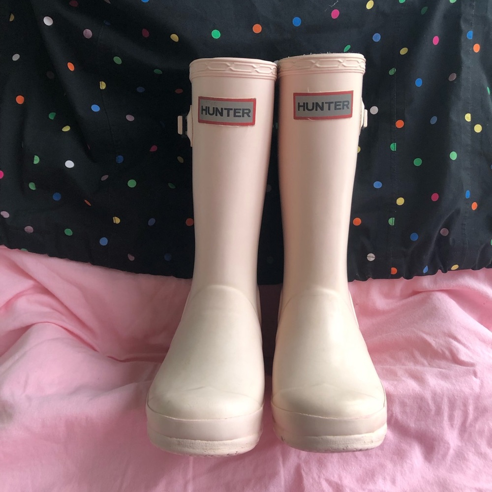 RARE PALEST PINK HUNTER RAIN BOOTS